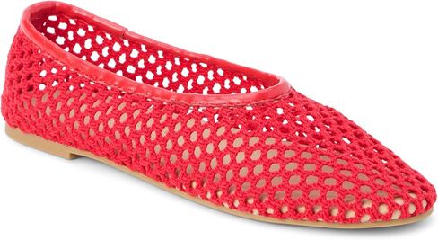 Coconuts by Matisse Womens Marta Mesh Ballet Flats Casual - Red in Kuwait