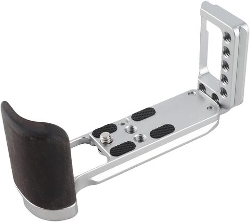 Aluminum Alloy LShape Handgrip with Wooden Handle & Arrow Storage Case Plate for XT30 XT30II XT10 XT20 Cameras, Compatible with Stabilizers & Tripods (Black) in Saudi Arabia