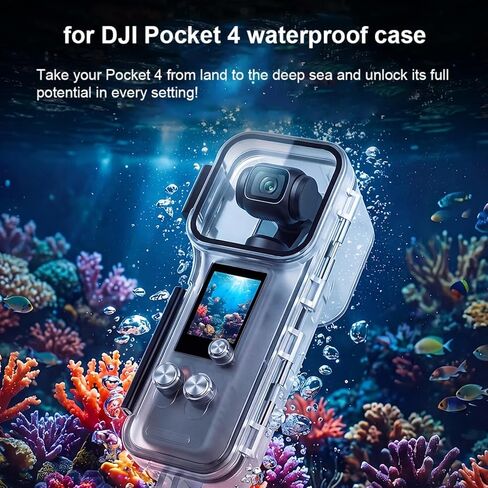 حافظة مقاومة للماء تحت الماء 50 متر لجيب DJI Osmo 4 مبيت للغوص 316 زر من الفولاذ المقاوم للصدأ مضاد للضباب وركوب الأمواج والغطس in Kuwait