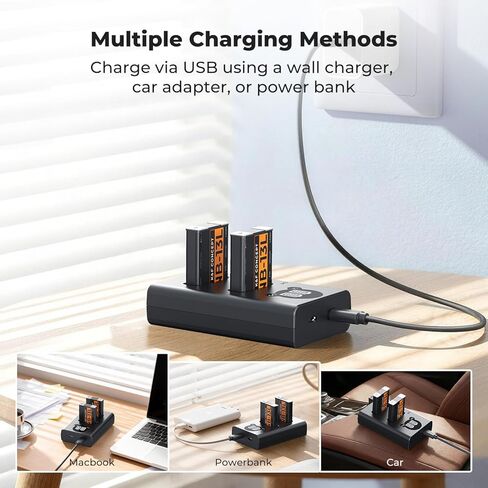 NB-13L CB-2LH Battery Charger for Canon: Compatible with CB-2LHT G1X G1 X Mark III G5X G5X Mark II G7X G7X Mark II III G9X G9X Mark II SX620 SX720 SX730 SX740 HS Digital Camera in Kuwait
