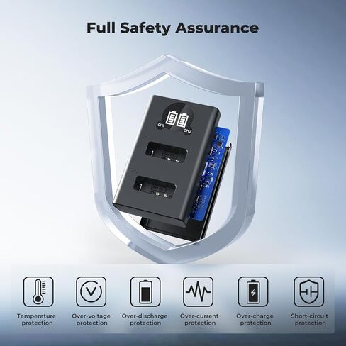 NB-13L CB-2LH Battery Charger for Canon: Compatible with CB-2LHT G1X G1 X Mark III G5X G5X Mark II G7X G7X Mark II III G9X G9X Mark II SX620 SX720 SX730 SX740 HS Digital Camera in Kuwait