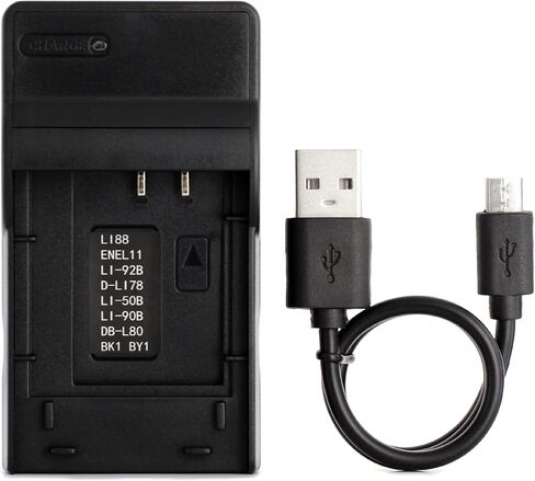 شاحن USB Norifon D-Li92 لـ Pentax Optio I-10، RZ10، RZ10 Lime، RZ10 Violet، RZ10 White، RZ18، WG-1، WG-2، WG-10، WG-3، X70 Camera والمزيد in Kuwait