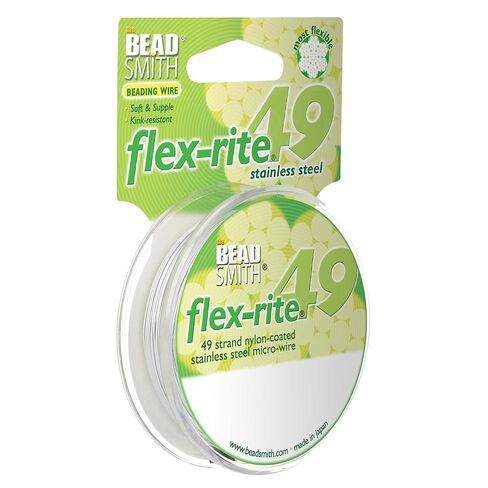 The Beadsmith Flex-Rite 49 Strand Nylon مغلف ، سلك الديكور المصنوع من الفولاذ المقاوم للصدأ ، مصنع مجوهر in Saudi Arabia