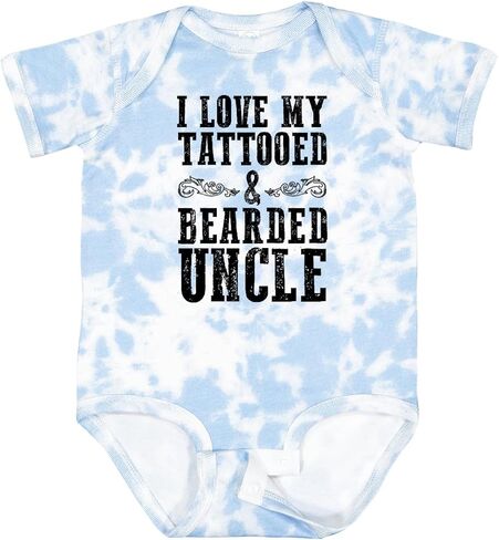 Inktastic I Love My Tattooed & Beard Uncle Baby Bodysuit in Kuwait