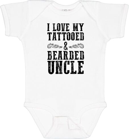 inktastic I Love My Tattooed & Bearded Uncle Baby Bodysuit in Saudi Arabia