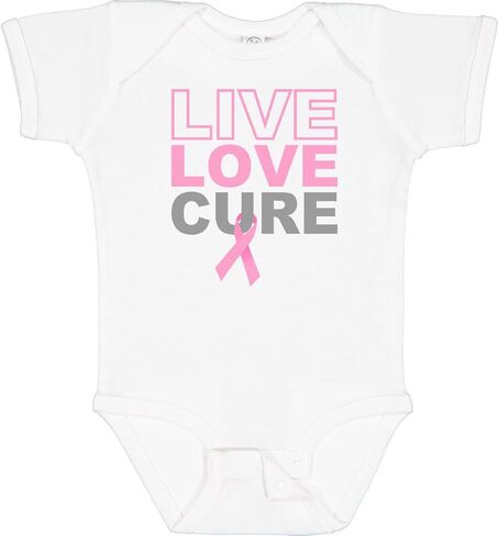 inktastic Live Love Cure Breast Cancer Baby Bodysuit in Saudi Arabia