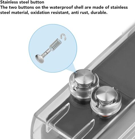 Underwater Waterproof Housing Case for 3, 40m Protective Dive Shell - High Transparency PC, Anti Fog Pads, Secure Camera Protection for Diving and Swimming in Kuwait