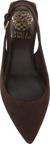 Vince Camuto Women's Hamden Buckle Slingback Pump, Brownie, 9 in Kuwait