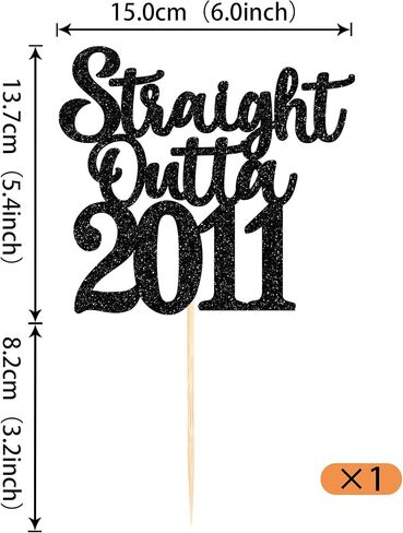 1 حزمة 40 عيد ميلاد الكعكة Topper Glitter Straight Outta 1985 رهيبة منذ عام 1985 كعكة الاختيار 40 ديكورات كب كيك رائعة لعيد ميلاد الذكرى الأربعين لحفلات حفلات الحفلات الفضية in Saudi Arabia