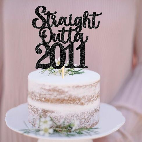 1 حزمة 40 عيد ميلاد الكعكة Topper Glitter Straight Outta 1985 رهيبة منذ عام 1985 كعكة الاختيار 40 ديكورات كب كيك رائعة لعيد ميلاد الذكرى الأربعين لحفلات حفلات الحفلات الفضية in Saudi Arabia