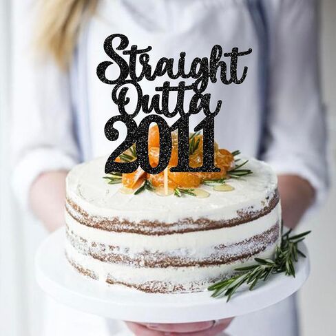 1 حزمة 40 عيد ميلاد الكعكة Topper Glitter Straight Outta 1985 رهيبة منذ عام 1985 كعكة الاختيار 40 ديكورات كب كيك رائعة لعيد ميلاد الذكرى الأربعين لحفلات حفلات الحفلات الفضية in Saudi Arabia