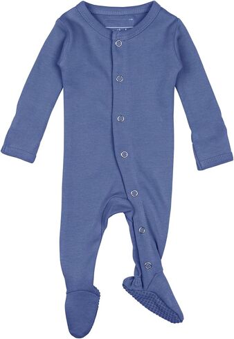 L'ovedbaby Unisex Baby Organic Cotton Snap Footie, GOTS Certified, Long Sleeve Sleep Play Footed Pajamas, Mitten Cuffs Grips in Saudi Arabia
