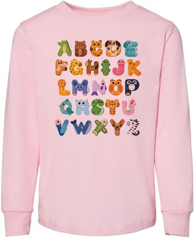 Animal Alphabet Toddler Kids Long Sleeve T-Shirt in Kuwait