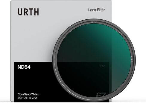 Urth 43mm ND64 Lens Filter (Pro) — Professional-Grade 6-Stop Neutral Density, Ultra-Slim Advanced Nano Multi-Coated Optics for Cameras in Kuwait