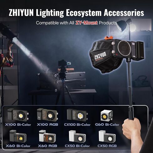 ZHIYUN CINEPEER CX100 LED فيديو ضوئي + ZHIYUN Mini Softbox in Kuwait