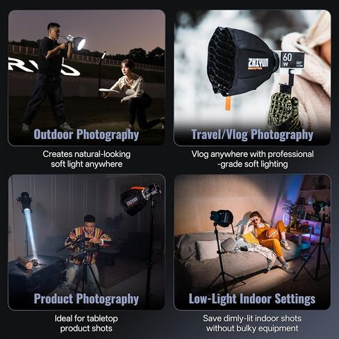 ZHIYUN CINEPEER CX100 LED فيديو ضوئي + ZHIYUN Mini Softbox in Kuwait