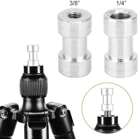 FILFEEL Aluminum Alloy Female to Female Screw Adapter /4" to 3/8" Lamp Holder Converter for Tripod Lighting in Kuwait