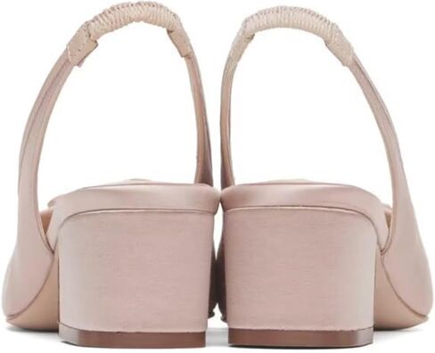 حذاء Agodor Slingback للنساء مكشكش من الساتان الوردي حذاء الباليه Mary Jane مع قوس عند الأصابع مربعة حذاء راقصة الباليه بكعب منخفض مكتنز وحزام خلفي مرن مريح فستان باليه US5.5 in Kuwait