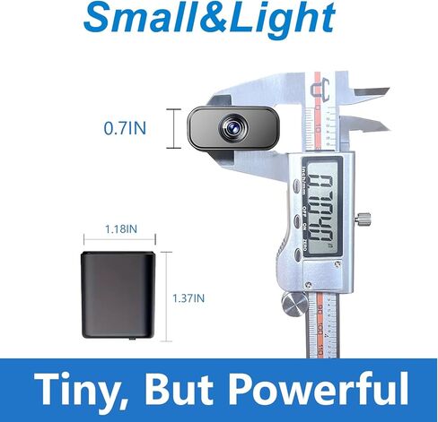 Wireless Wifi Ultra Mini Battery Camera,4KHD Live Video,Pocket-Sized-Compact Tiny Security Cameras,30-Day Standby Time with Night Vision & Motion Detection,Nanny Cam for Home,Baby Monitor,Pet Monitor in Kuwait