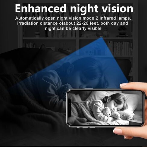 Wireless Wifi Ultra Mini Battery Camera,4KHD Live Video,Pocket-Sized-Compact Tiny Security Cameras,30-Day Standby Time with Night Vision & Motion Detection,Nanny Cam for Home,Baby Monitor,Pet Monitor in Kuwait