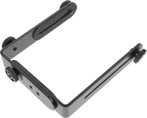 OSALADI Metal Shape Flash Light Bracket Screw Camera Mount Holder Detachable Dual Metal Connections Matte Non Slip Surface for DSLR and LED Photography Lighting in Kuwait