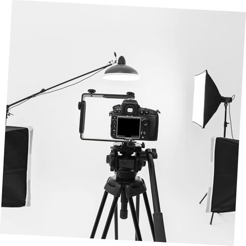 OSALADI Metal Shape Flash Light Bracket Screw Camera Mount Holder Detachable Dual Metal Connections Matte Non Slip Surface for DSLR and LED Photography Lighting in Kuwait