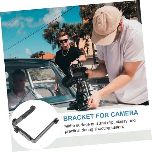 OSALADI Metal Shape Flash Light Bracket Screw Camera Mount Holder Detachable Dual Metal Connections Matte Non Slip Surface for DSLR and LED Photography Lighting in Kuwait