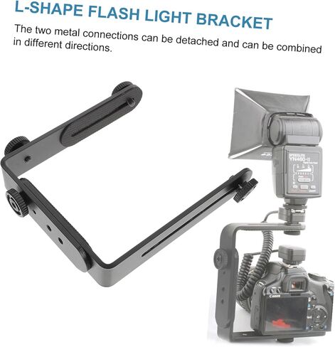 SEWACC حامل كاميرا معدني مزدوج الشكل لكاميرات الفيديو DSLR وSpeedlights ملحقات التصوير الفوتوغرافي المتوافقة مع الحوامل الثلاثية والأحادية حامل معدني ممتاز للصور والمناظر الطبيعية in Kuwait