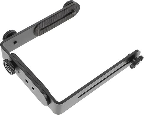 Housoutil Dual Shape Flash Light Holder Bracket for Tripods Detachable Metal Camera Mount with Direction Professional Photography Accessories for DSLR and LED Lighting in Kuwait