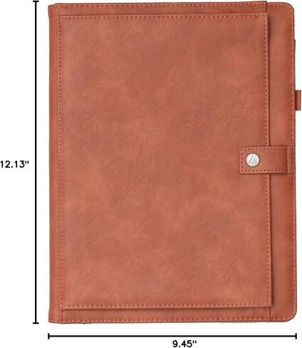 Blue Sky Asmbld Faux Leather Padfolio ، حجم الرسالة ، محفظة غير مؤكدة ، مع المفكرة ، منظم الأعمال للاجتماعات والمكاتب (TAN) in Saudi Arabia