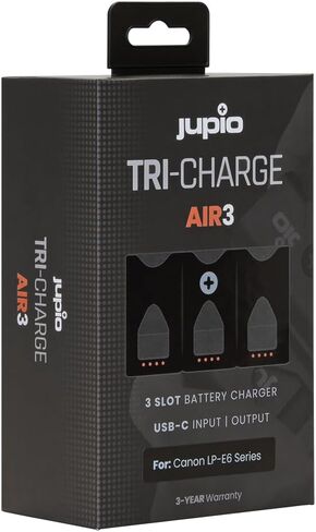 Jupio Tri-Charge AIR3 Compatible with Canon LP-E6 (TCA3-LPE6) in Saudi Arabia