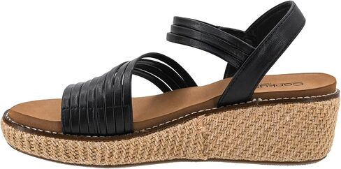 أحذية Corkys ماذا عن Now Wedge - تتميز بكعب 2 بوصة، ونعل داخلي مبطن من مادة EVA للارتداء طوال اليوم، وجزء علوي بأشرطة مع نعل خارجي مغلف بالرافية in Kuwait