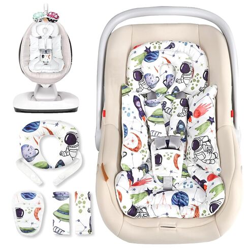 TANOFAR Infant Car Seat Insert with Removable Cushion for Baby Boys, Reversible Newborn Carseat Insert for Baby Head Body Support, Fits for Stroller, Baby Swing, Bouncer (Dinosaur) in Saudi Arabia