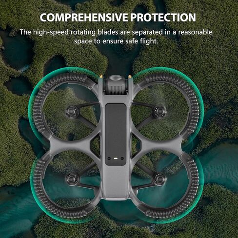 STARTRC Avata 2 Propeller Guard Protector for DJI Avata 2 Drone Protective Bumper Anti-Collision Shockproof Prop Protector for DJI Avata 2 Fly More Combo Accessories, black in Kuwait