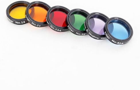Telescopes Nebula Filter 1.25 inch (31.7mm) for Astronomical Observation, 6-Piece Set with Storage Box, Aluminum Alloy Frame, Compatible with 1.25 Inch Eyepieces in Kuwait