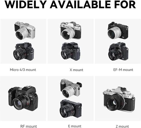Lens， Compatible for Sony E-Mount 35mm F1.4 APS-C Auto Focus Portrait Lens Z XF RF EOS-M M43 Mount(APS-C Black,XF) in Kuwait