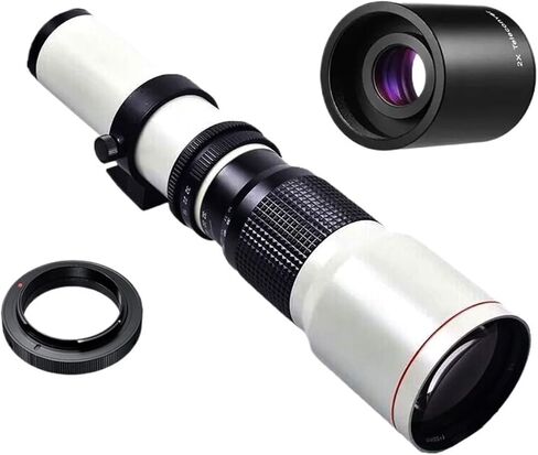 Lens， Compatible for Nikon D3400 D500 D7200 D5500 D750 D5300 500mm F8.0 Manual Telephoto Lens with 2X Converter 60D 77D(A9,E-Mount(FE)) in Kuwait