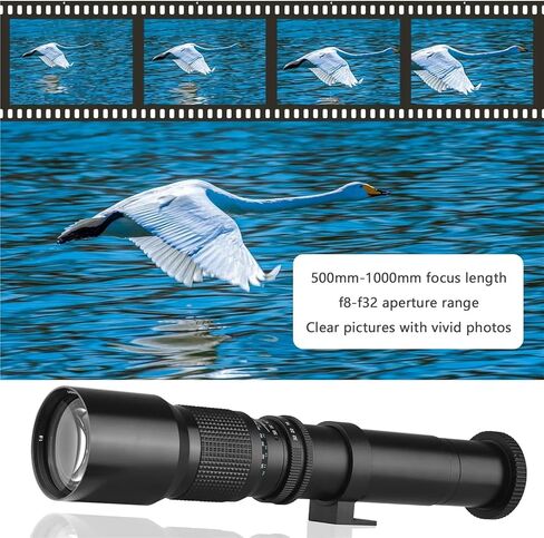 Lens， Compatible for Nikon D3400 D500 D7200 D5500 D750 D5300 500mm F8.0 Manual Telephoto Lens with 2X Converter 60D 77D(A9,E-Mount(FE)) in Kuwait