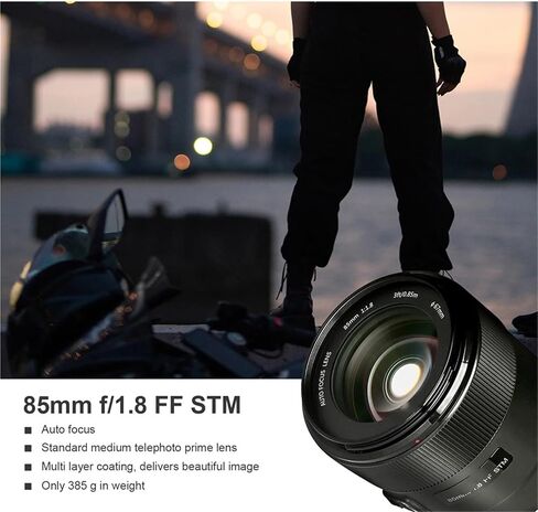 عدسة، متوافقة مع عدسة Sony E-Mount مقاس 85 مم F1.8 ذات إطار كامل بتركيز تلقائي STM Z X(E-Mount(FE)) in Kuwait