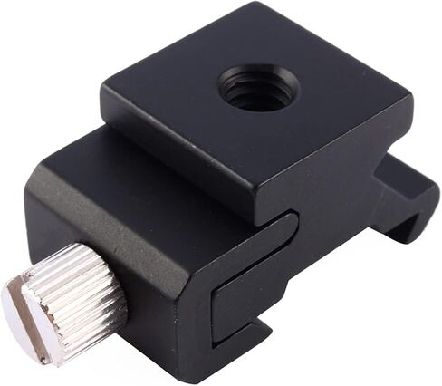 HEEPDD for DSLR Mirrorless Camera Flash Mount Adapter, Adjustable Cold Shoe Hot Shoe to 1/4 Thread Screw Compatible with DV SLR Camera Accessories for DSLR Mirrorless Flash Mount in Kuwait