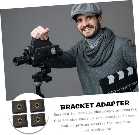 Cabilock 4pcs Hot Shoe Mount Flash Stand Adapter Bracket with 1/4 Inch Screw Hole for DSLR Cameras and LED Lights Suitable for Photography Accessories in Kuwait
