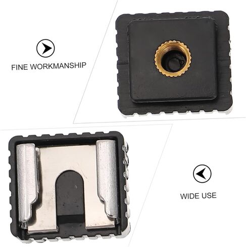 Cabilock 4pcs Hot Shoe Mount Flash Stand Adapter Bracket with 1/4 Inch Screw Hole for DSLR Cameras and LED Lights Suitable for Photography Accessories in Kuwait