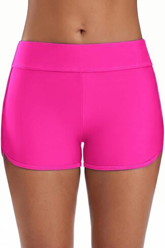 SOCIALA Women's Sporty Swim Shorts Stretchy Board Shorts Boyleg Swim Bottoms in Saudi Arabia