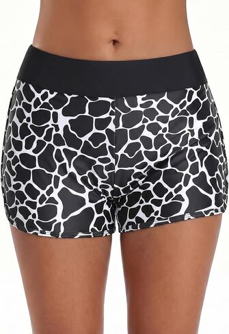 SOCIALA Women's Sporty Swim Shorts Stretchy Board Shorts Boyleg Swim Bottoms in Kuwait
