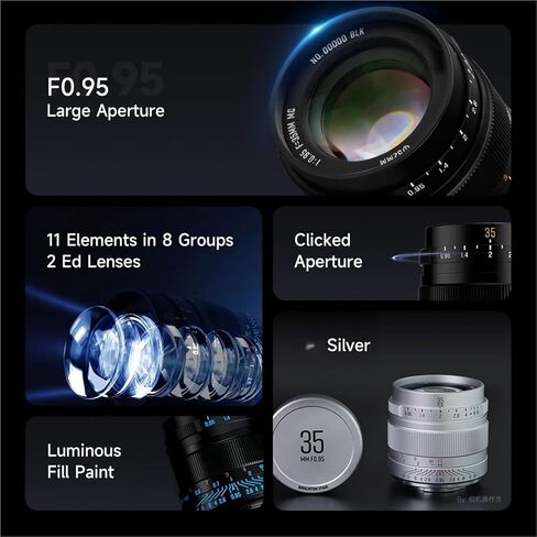 عدسة، متوافقة مع عدسة Sony E 35mm F0.95 APS-C اليدوية Z E X EF-M M4/3(EF-M) in Kuwait