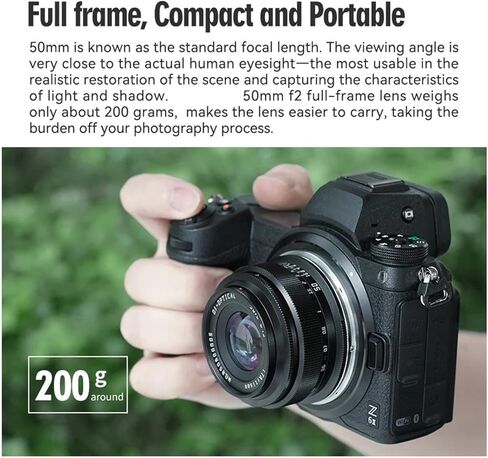 عدسة، متوافقة مع عدسة Sony E-Mount 50 مم F2 ذات الإطار الكامل للتركيز اليدوي A7RIII RP Z5 FP EPL9(XF) in Kuwait