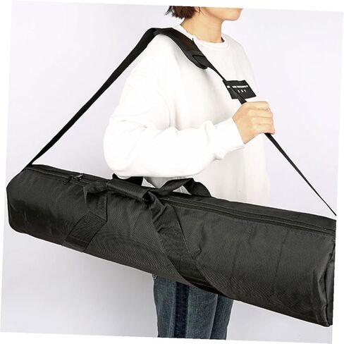 STOBAZA Portable Tripod Bag with Shoulder Strap, Thick Oxford Cloth Photography Storage Pouch, 120cm Length X 18cm Diameter, Outdoor Camera Equipment Carry Case, Black in Kuwait