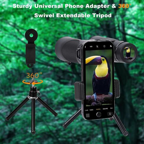 Wolfbird 12x42 HD مناظير للبالغين عالية الطاقة فائقة السطوع BAK4 بريزم FMC عدسة مع محول الهاتف ترايبود مقاوم للماء مناظير رؤية منخفضة الإضاءة لمشاهدة الطيور والصيد والمشي لمسافات طويلة in Kuwait