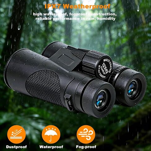Wolfbird 12x42 HD مناظير للبالغين عالية الطاقة فائقة السطوع BAK4 بريزم FMC عدسة مع محول الهاتف ترايبود مقاوم للماء مناظير رؤية منخفضة الإضاءة لمشاهدة الطيور والصيد والمشي لمسافات طويلة in Kuwait
