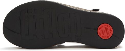 شبشب كاجوال نسائي من FitFlop بشريط F-Mode Go قابل للتعديل مع بطانة من Microwobbleboard، جزء علوي من الجلد الصناعي، نعل مرن in Kuwait